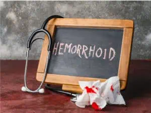 при кървене на хемороиди